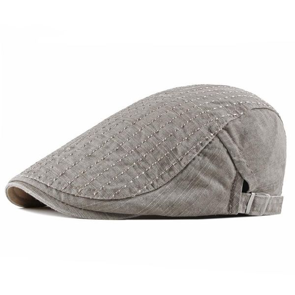 

berets ldslyjr 2021 cotton spring autumn solid sboy caps flat peaked cap men and women painter beret hats 141, Blue;gray