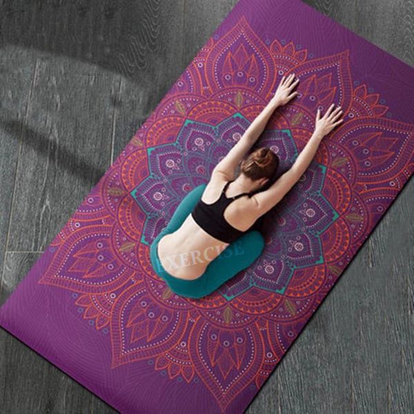 

183cm*80cm*6mm large size yoga mat natural suede non-slip tpe fitness gymnastics pilates exercise meditation cushion mats