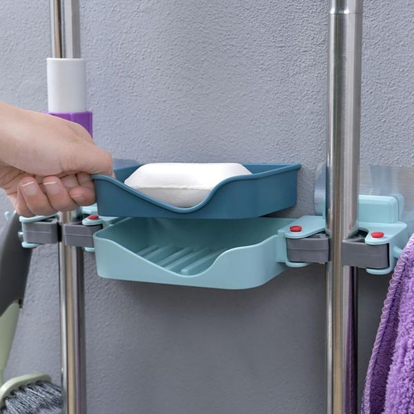 

bathroom storage & organization wall shelf mop rack holder hanger hook mounted racks organizer for broom kitchen tool
