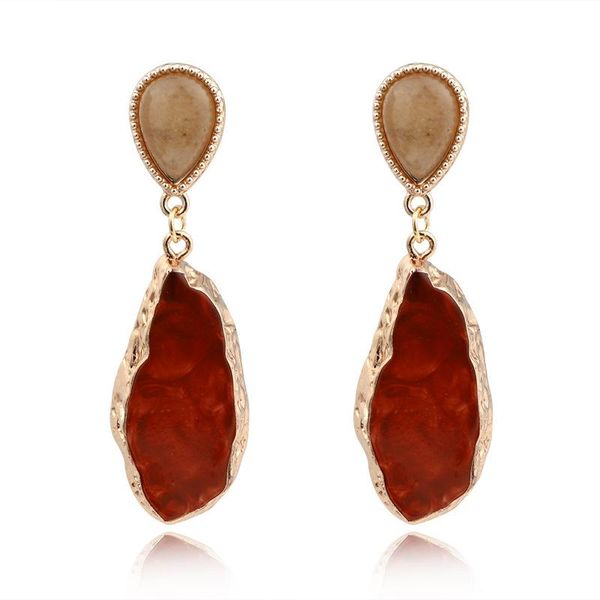 

fashion vintage acrylic resin drop earrings golden plated dangle earring women jewelry gifts accessories, Silver