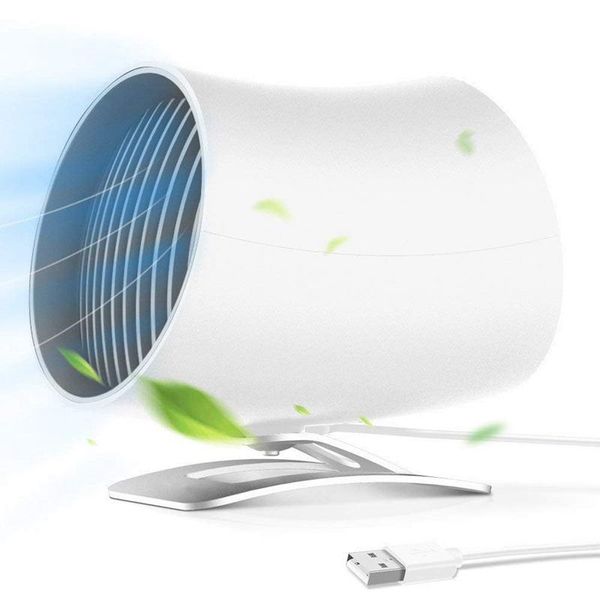 

electric fans personal usb fan - portable mini table desk with double-blades touch-control adjustable whisper cooling desktop