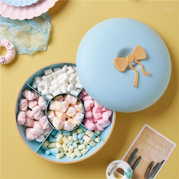 

storage bottles & jars creative christmas donut shape candy nuts seeds dry fruits plastic plate dishes bowl breakfast tray home kitch