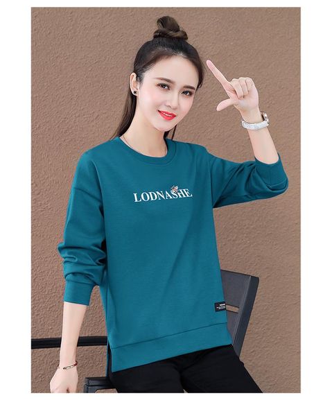 

women's hoodies & sweatshirts spring and autumn thin style clothing pure cotton western reduced age ladies this year's s, Black