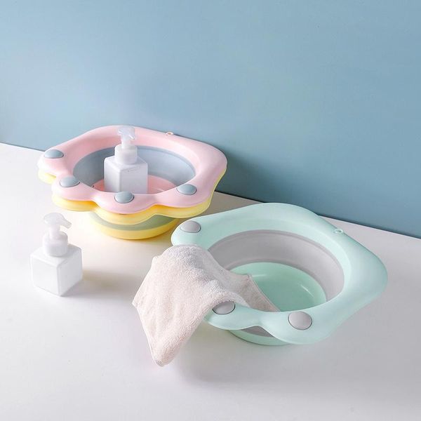 

bathing tubs & seats cat claw pattern foldable portable washbasin baby wash basin bath foot