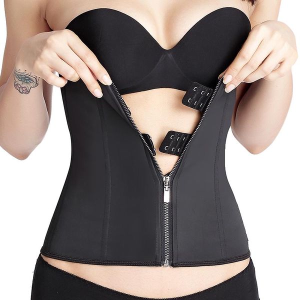 

latex waist trainer body shaper corsets and bustiers cincher corset slimming shapewear women women's shapers, Black;white