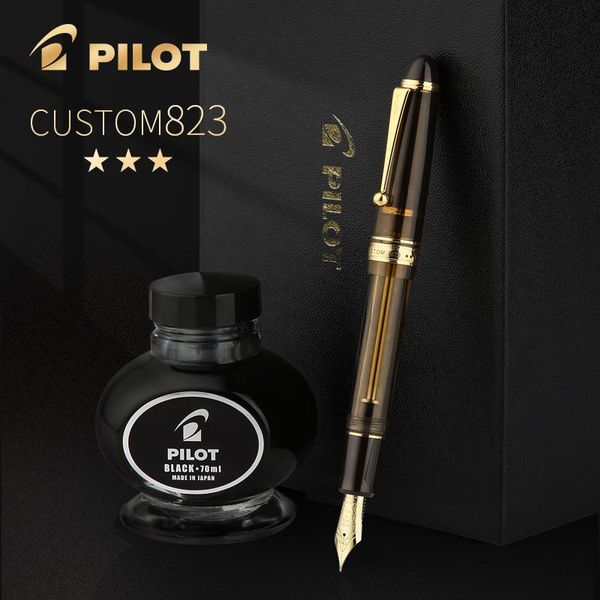 

Pilot Custom VIP 823 Fountain Pen 14k Gold No. 15 Tip Transparent Negative Pressure Piston Ink Writing High-end Gift Pens