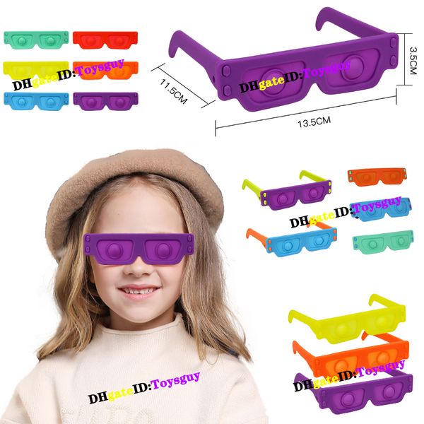

fidget toys glasses simple dimple push sensory bubble silicone cosplay party favor funny stress relief decompression toy autism special need
