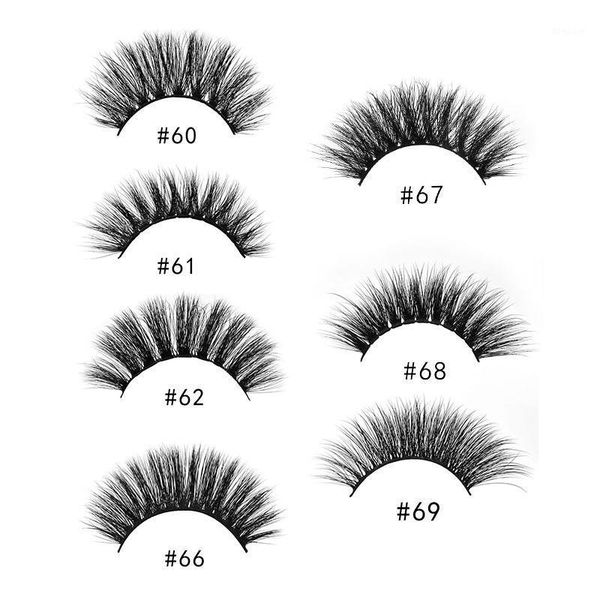 

mink hair false eyelashes natural thick makeup beauty extension tools eyelash full strip lashes1