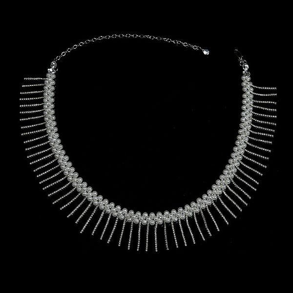 

women belly dance costume accessories pearls waist belt jewelry body chain silver