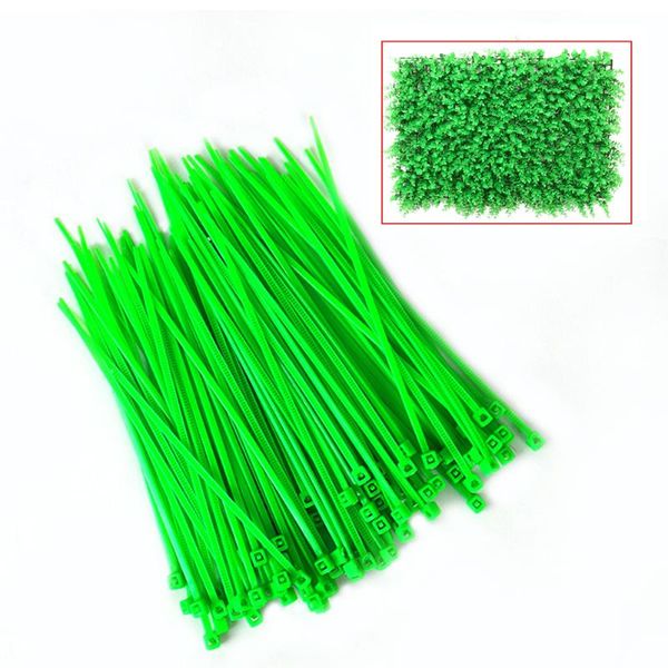 

decorative flowers & wreaths 100pcs plastic outdoor uv resistant office plant wall green self locking fasten wrap home garden cable ties pip