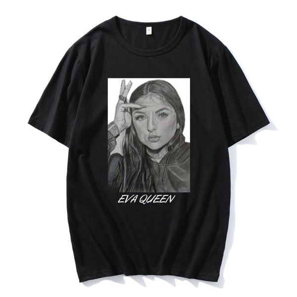 

men's t-shirts 2021 summer tshirt eva queen printed fashion classic couple streetwears unsiex clothing oversized cotton daily, White;black