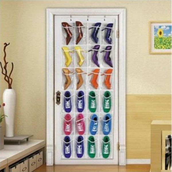 

storage boxes & bins 24pocket shoe space saving door hanging organizer rack wall bag closet holder home