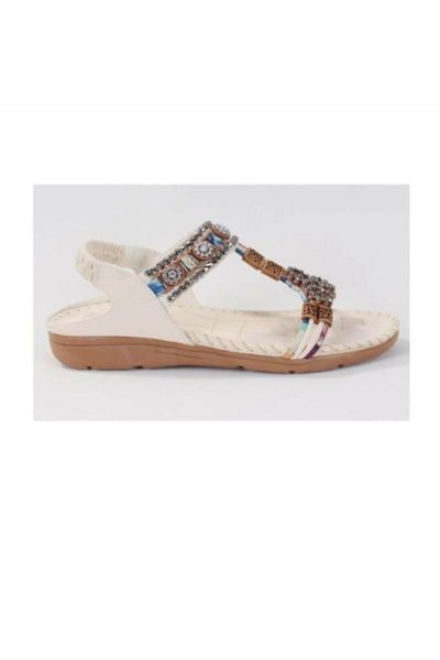 

women's white casual strass sandals, Black