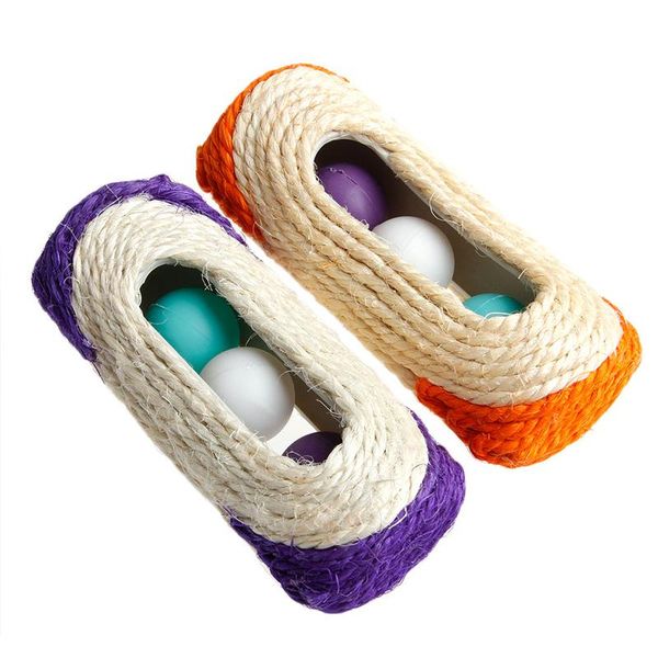 

pet cat kitten toy rolling sisal scratching post 3 trapped ball training h7ed toys