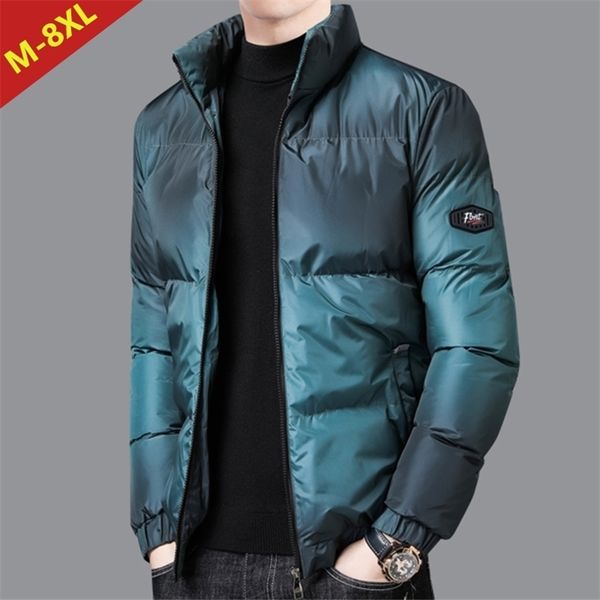 

8xl winter parkas jacket coat men thick warm heavy male coats outwear windbreaker brand plus size thermal padded clothes boy 211119, Black