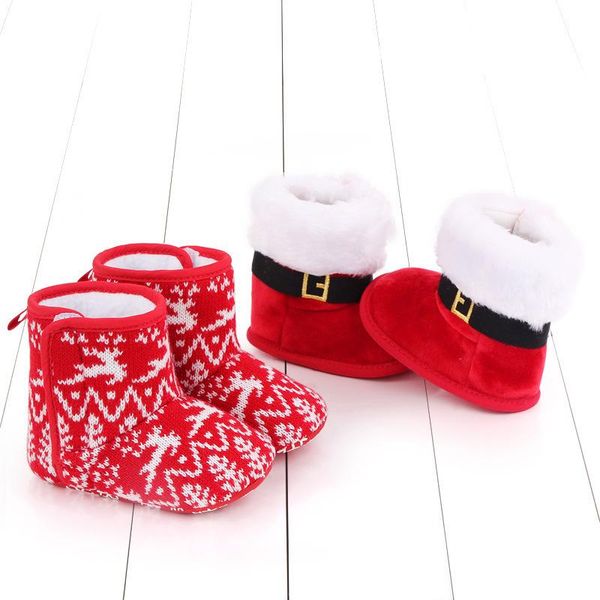 

first walkers christmas boots baby soft bottom shoes toddler warm 0 year old born red walker indoor floor