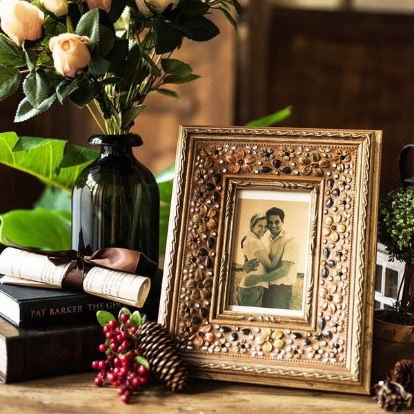 

frames american style carving wood po frame living room ornaments