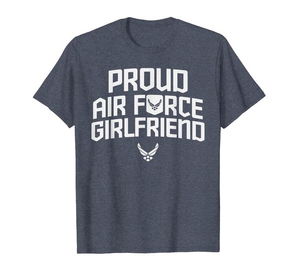 

proud air force girlfriend shirt anniversary gift for her, White;black