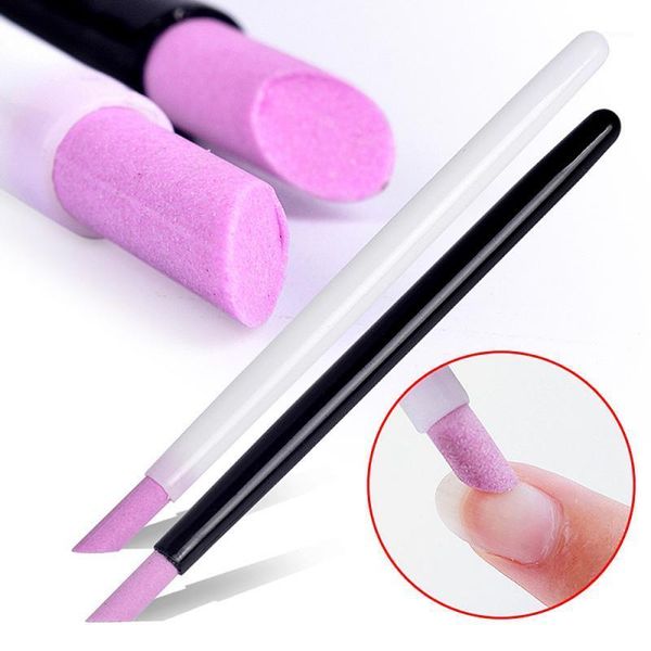 

1pc quartz polishing pen cuticle hangnails dry dead skin remover black white nail files trimmer profession art tools1