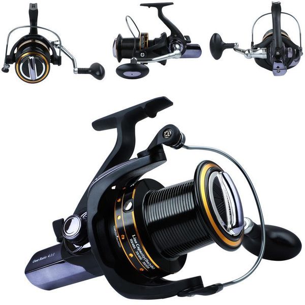 

baitcasting reels yumoshi 6000-10000 size one way ball bearings big trolling fishing surf casting reel metal carp molinete shimano