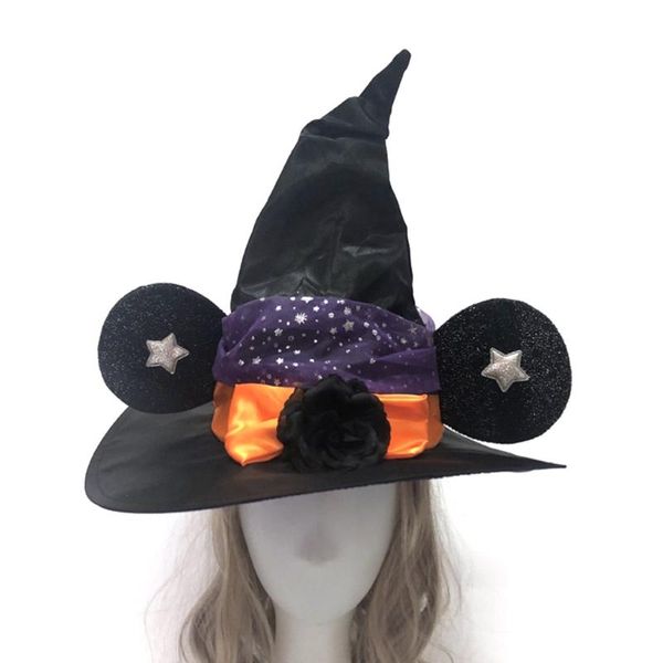 Partyhüte, Halloween, Zauberer, Hexenhut, Maskerade, schwarze Kappe, Kostüm, Cosplay, Zubehör, Dekoration