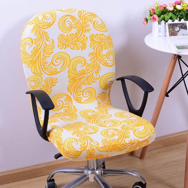 

chair covers swivel cover stretchable removable computer office washable rotating lift