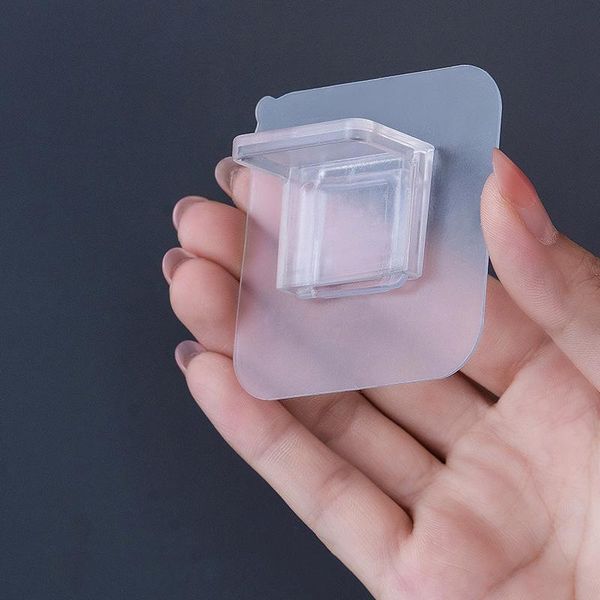 

hooks & rails multi-purpose paste transparent wood plate fixing self adhesive door wall hangers heavy load home accessories