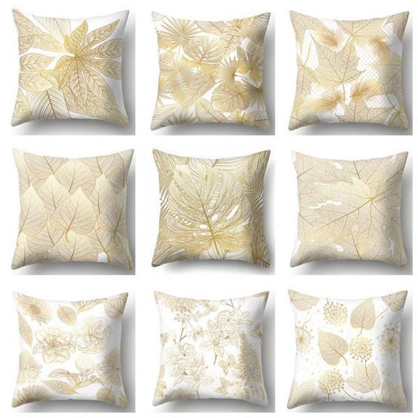 

cushion/decorative pillow tropical leaf flower green yellow pillowcase polyester cushion cover throw decorative cushions home decor covers