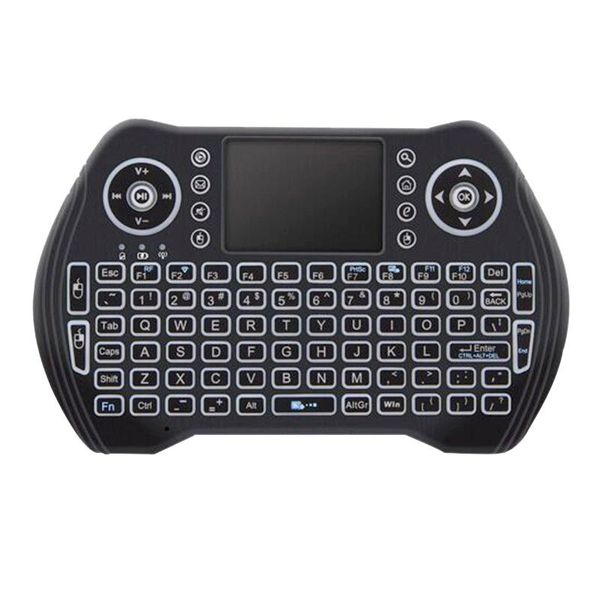 

keyboards backlit 2.4ghz wireless keyboard touchpad mouse handheld remote control 3 colors backlight for android tv box smart pc notebo