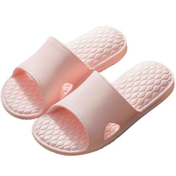 

summer home slippers lovers indoor pure color for men and women massage soft in bathroom sandal, Black