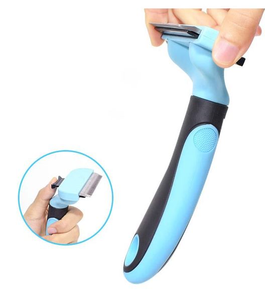 

dog grooming 6.5cm/10cm steel tooth hair remove flat comb pet brush removal easy clean compact longhair cat tpr material
