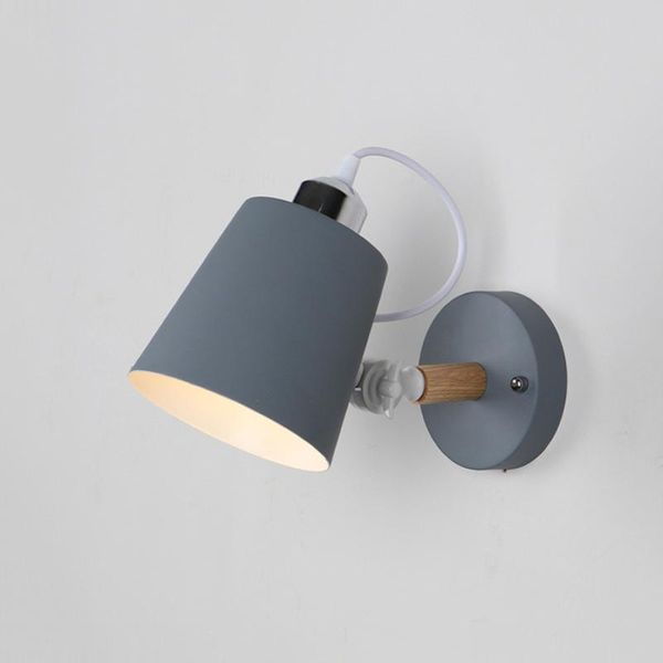 

nordic wood wall light modern lamp e27 85-265v bedside night lights corridor home decor