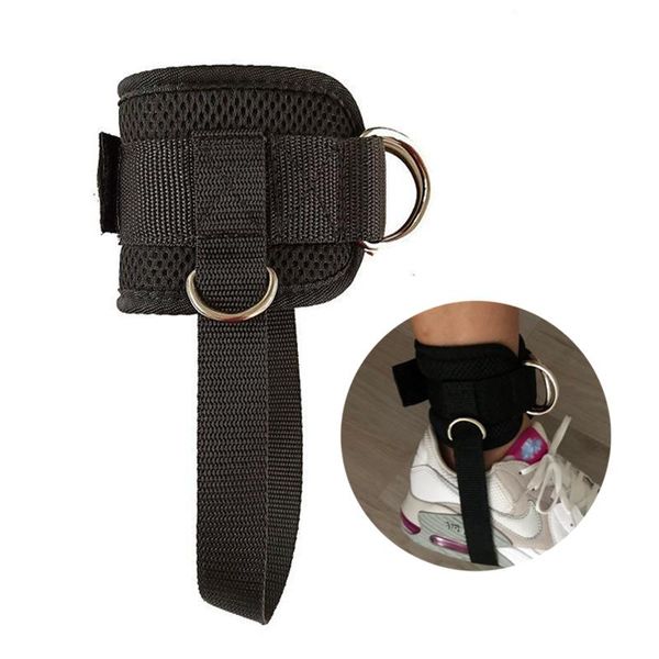 

ankle support adjustable 4 d-ring straps gym with foot strap cable machine fitness thigh glute exercises padded cuffs accessories, Blue;black