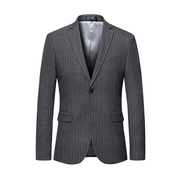 

men's suits & blazers boutique blazer fashion business men comfortable casual slim gentleman plus size premium striped one-piece small, White;black