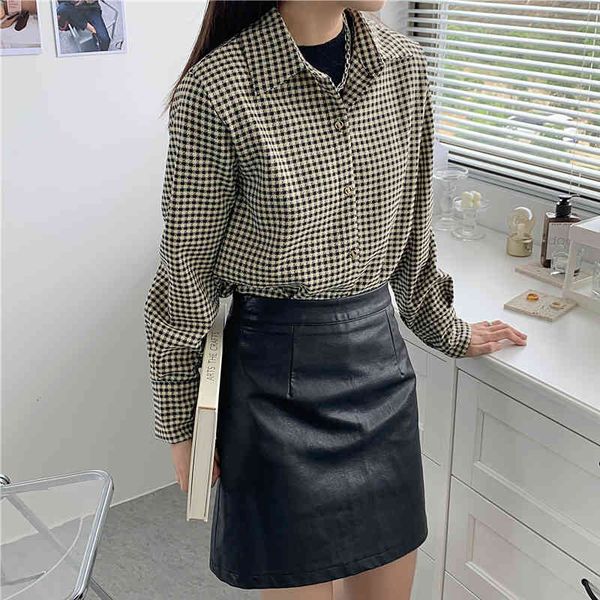 

blouses women long sleeve and blouse spring plaid shirt office lady casual clothes blusas gwxb 6cw0, White