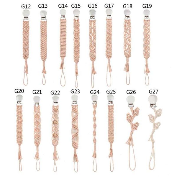 

pacifier holders&clips# clips cotton teether soother chain braided dummy for baby infant k1ma 2021