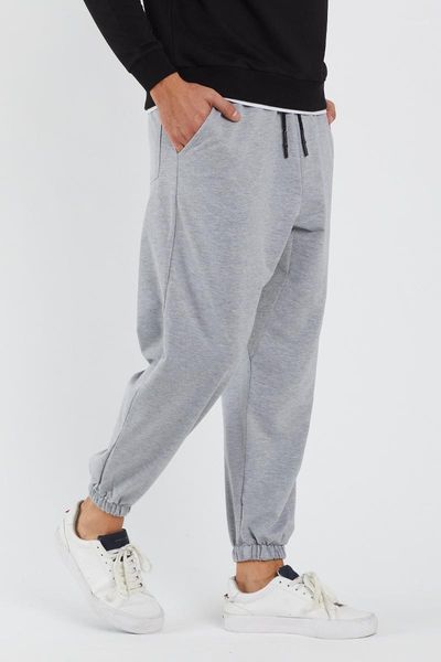 

men's gray printed wide sweatpants dr80008 sleepwear, Black;brown