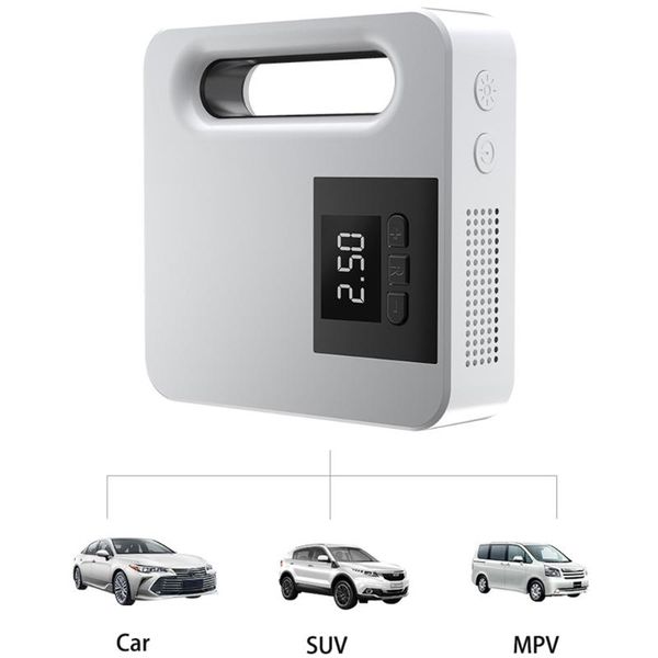 

portable mini car air compressor tire pump electric intelligent tyre inflator with led lights inflatable