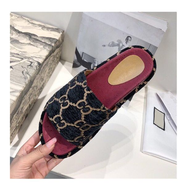 

slippers new thick soled suede sandals for summer 2020 zly 3v4j, Black