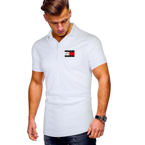 

men's polos 2021 summer shirt casual short sleeve brand m, White;black