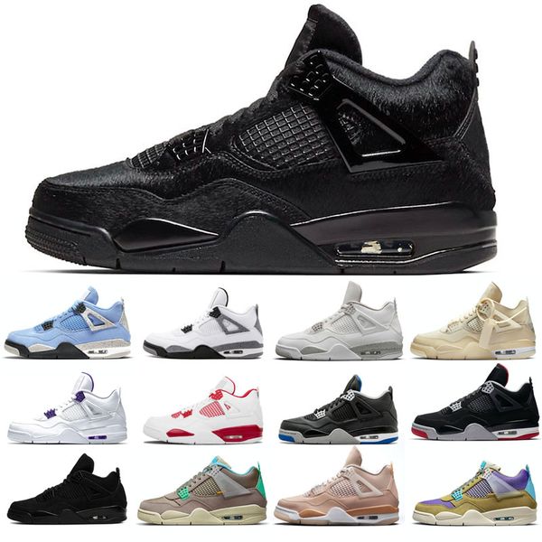 

new basketball shoes 4s man woman cat court purple university red neon bred alternate motorsport orange metallic white cement pure money siz
