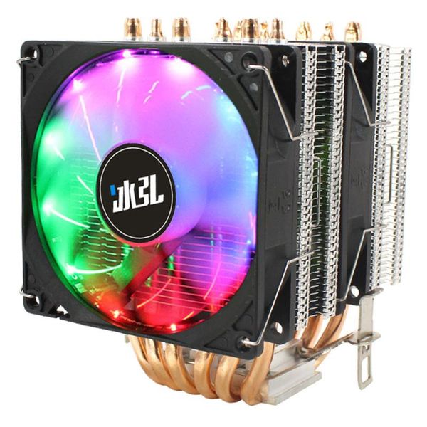 

heat pipe cpu cooler mute fan cooling 12v dc 3pin with led dual fans for am2 am3+ lga 2011 processor sink & coolings