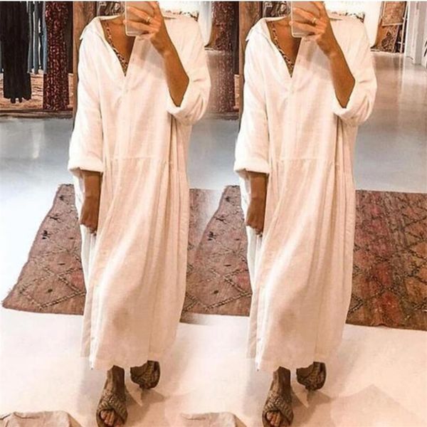 

women's autumn 2021 new solid large loose dress women's 0015, Black;gray