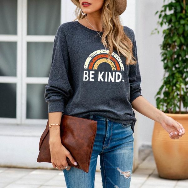 

women long sleeve pullover sweatshirts printed rainbow pattern casual thick shirts outfits women's hoodies &, Black