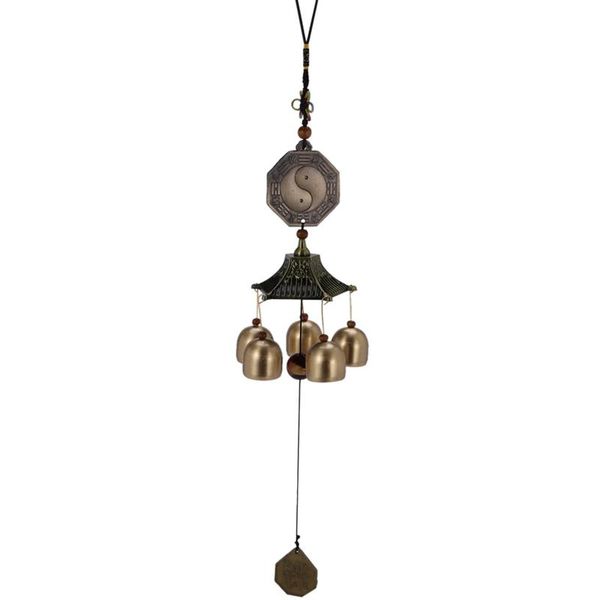 

decorative objects & figurines pure copper feng shui wind chime and bell big 5 bells chimes outdoor hanging decoration craft gift