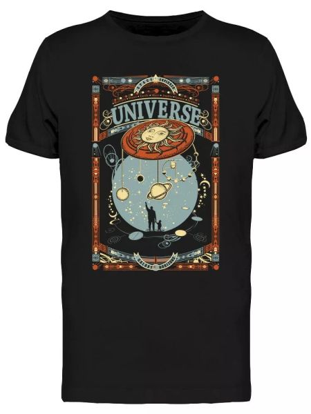 

retro future space father son tee men's -image by shutterstock, White;black