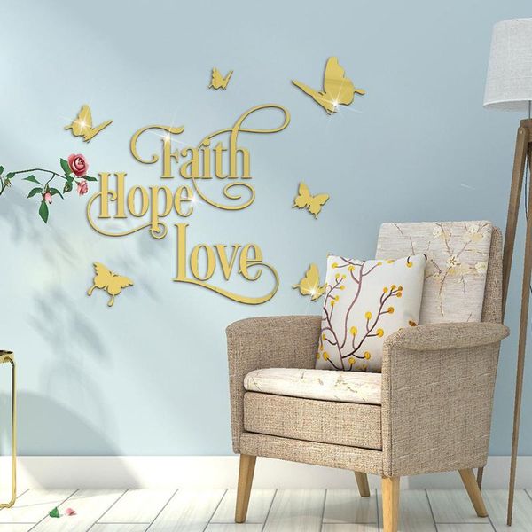 

wall stickers love hope faith sticker mural removable stick on art bedroom