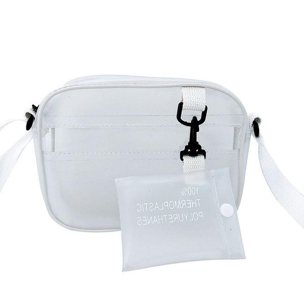 

evening bags women shoulder bag pvc transparent zipper adjustable strap casual crossbody messenger