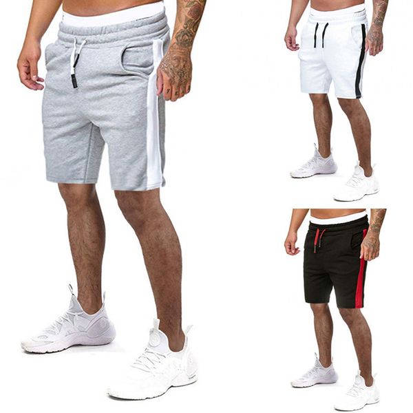 

men's shorts casual pants 2021 summer wear sports rope jogging beach, White;black