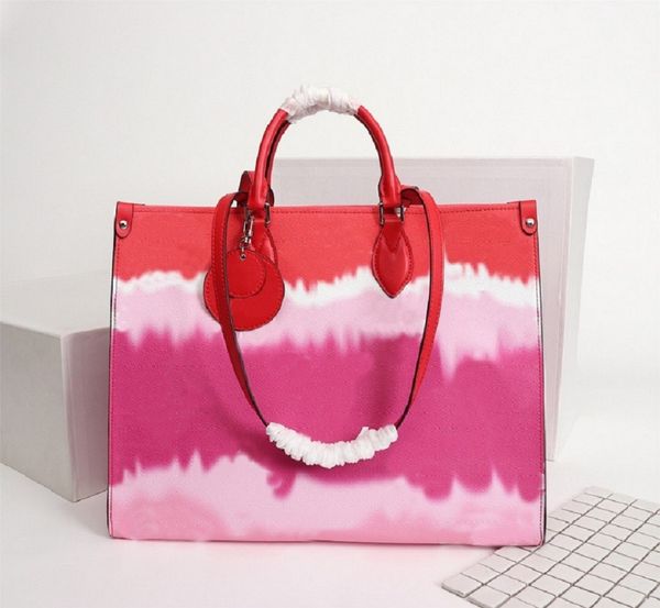 

fashion women shopping bag tote handbag purse shoulder date code serial number flower m44569